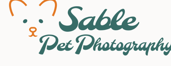 Sable Pet Photography logo: a line-drawn animal face above a script wordmark